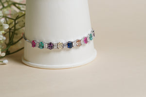 AD Multi Stone Tennis Bracelet (3-470)(EX)