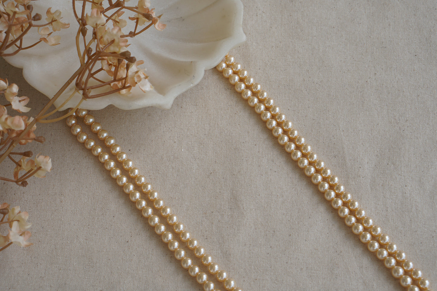 2 Line Beads Necklace (4-8927)(F) - JEWELSTYLE