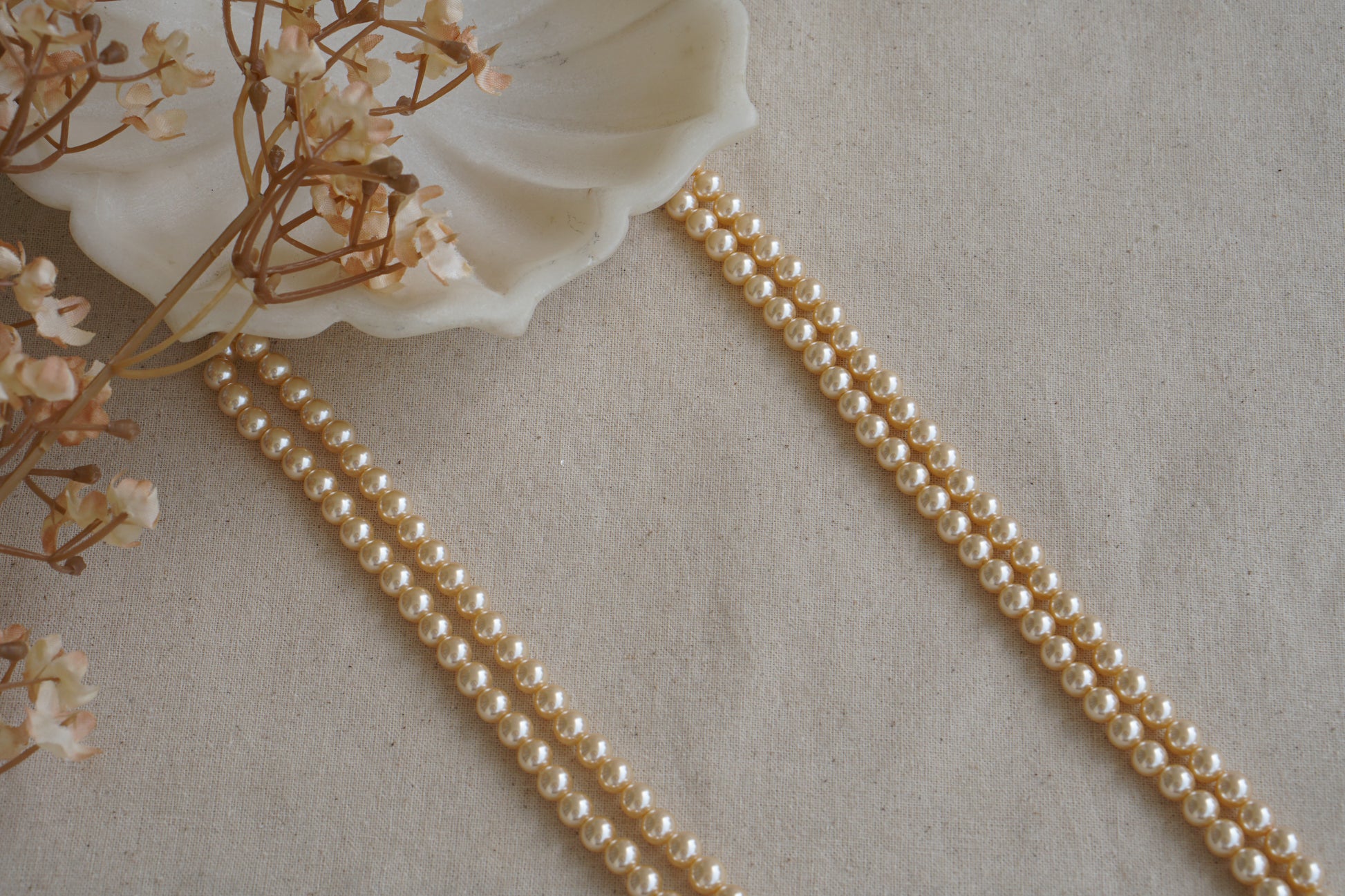 2 Line Beads Necklace (4-8927)(F) - JEWELSTYLE