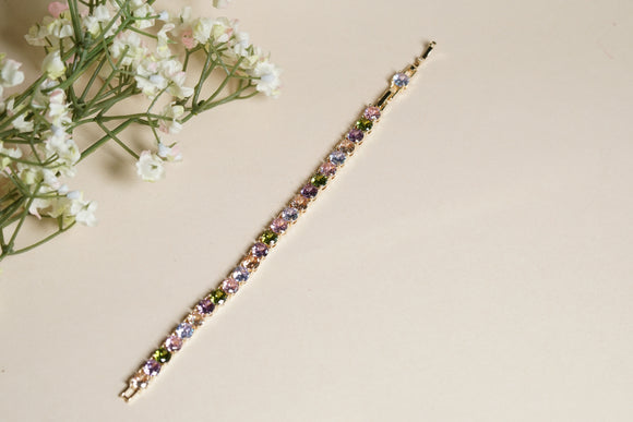 AD Stone Tennis Bracelet (3-469)(EX)