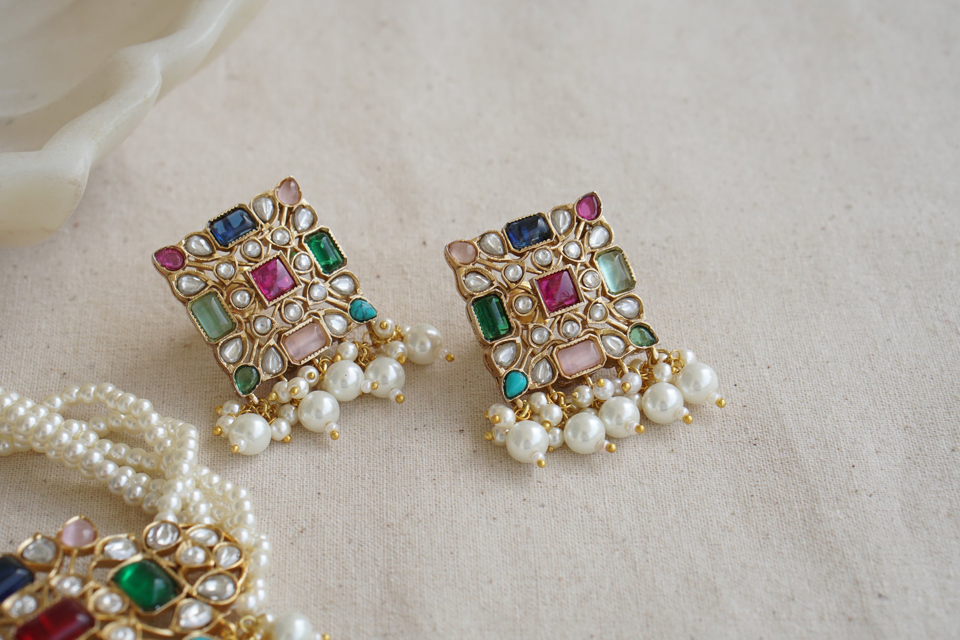 Polki Choker Set (4-8924)(B) - JEWELSTYLE