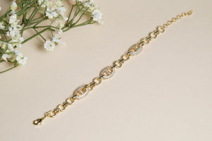 AD Stone Tennis Bracelet (3-468)(EX)