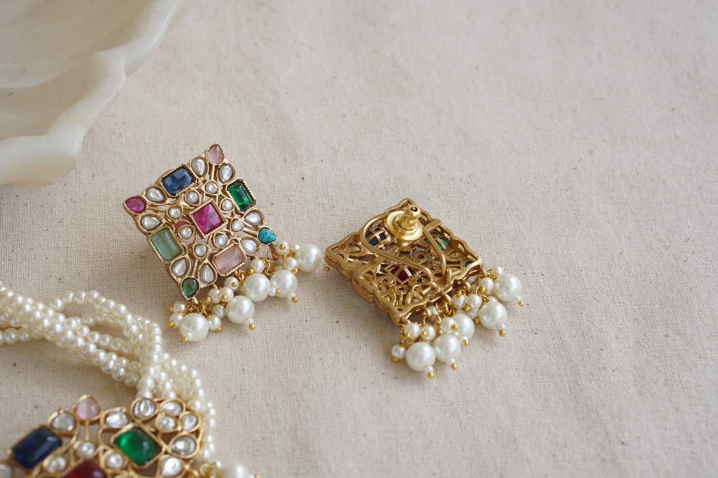 Polki Choker Set (4-8924)(B) - JEWELSTYLE