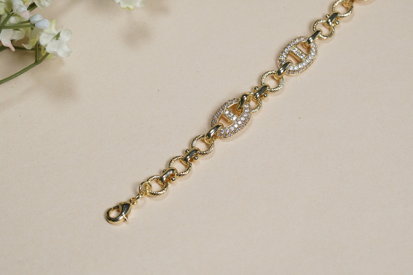 AD Stone Tennis Bracelet (3-468)(EX)