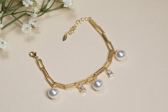 AD Stone Tennis Bracelet (3-467)(EX)