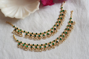 Green  Kundan Anklets (7-2)(S)