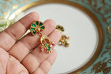 Green Kundan Earrings (1-4637)(R)