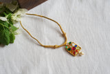 Navratan Kundan Necklace Set (4-8489)(R)