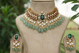 Polki necklace set  (4-8170)(B)
