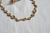 White Kundan Necklace Set (4-8488)(R)