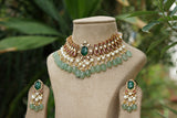 Polki necklace set  (4-8170)(B)