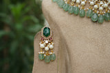 Polki necklace set  (4-8170)(B)