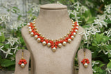 Coral necklace set(4-8195)(K)