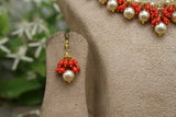 Coral necklace set(4-8195)(K)