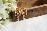 White Kundan Earrings (1-4639)(R)