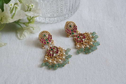 Kundan Earrings (1-5074)(K) - JEWELSTYLE
