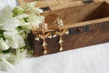 White Kundan Earrings (1-4640)(R)