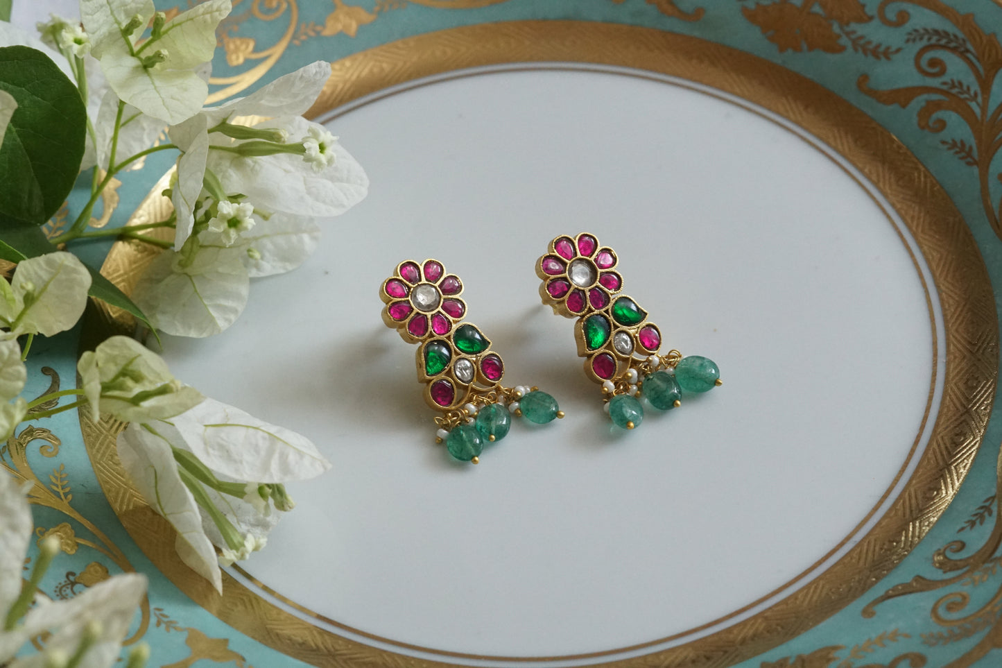 Kundan Earrings (1-5076)(K) - JEWELSTYLE