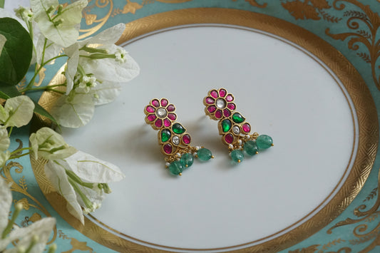 Kundan Earrings (1-5076)(K) - JEWELSTYLE
