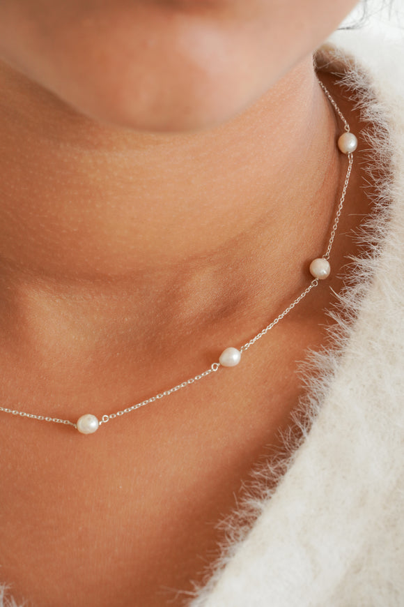PEARL CHAIN NECKLACE (8-14)(OP)