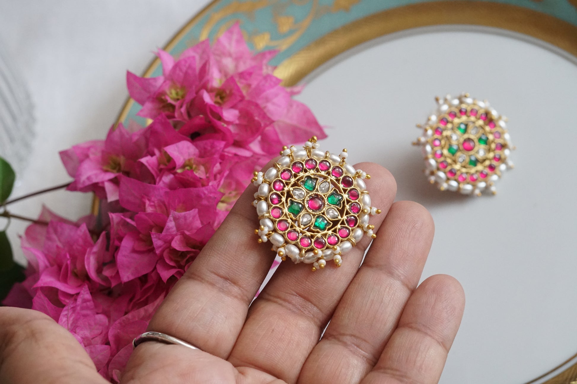 Kundan Studs (1-5078)(K) - JEWELSTYLE