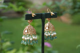 Light Green Polki Jhumki (1-4647)(B)