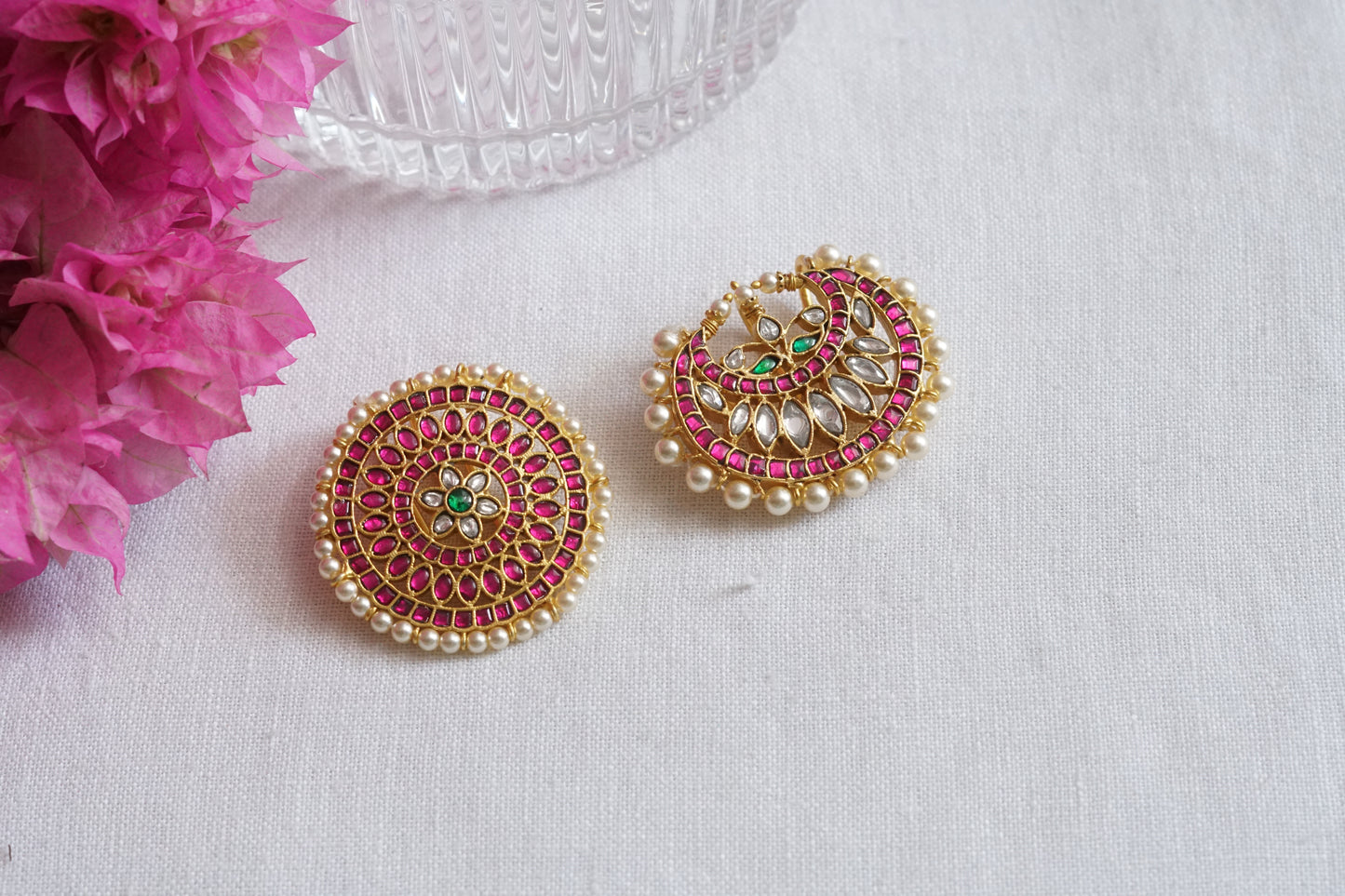 Sun & Moon Kundan Hairpin (5-1696)(K) - JEWELSTYLE