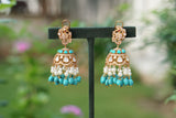 Firoza Polki Jhumki (1-4646)(B)
