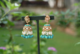 Firoza Polki Jhumki (1-4646)(B)