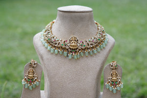 Kundan Ad necklace set (4-7164)(AK)