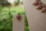 Antique Pink & Green necklace set (4-8501)(AK)