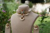 Navratan Polki choker set  (4-8499)(B)