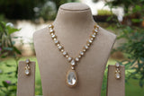 White Necklace Polki Set  (4-8500)(B)