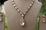 White Necklace Polki Set  (4-8500)(B)