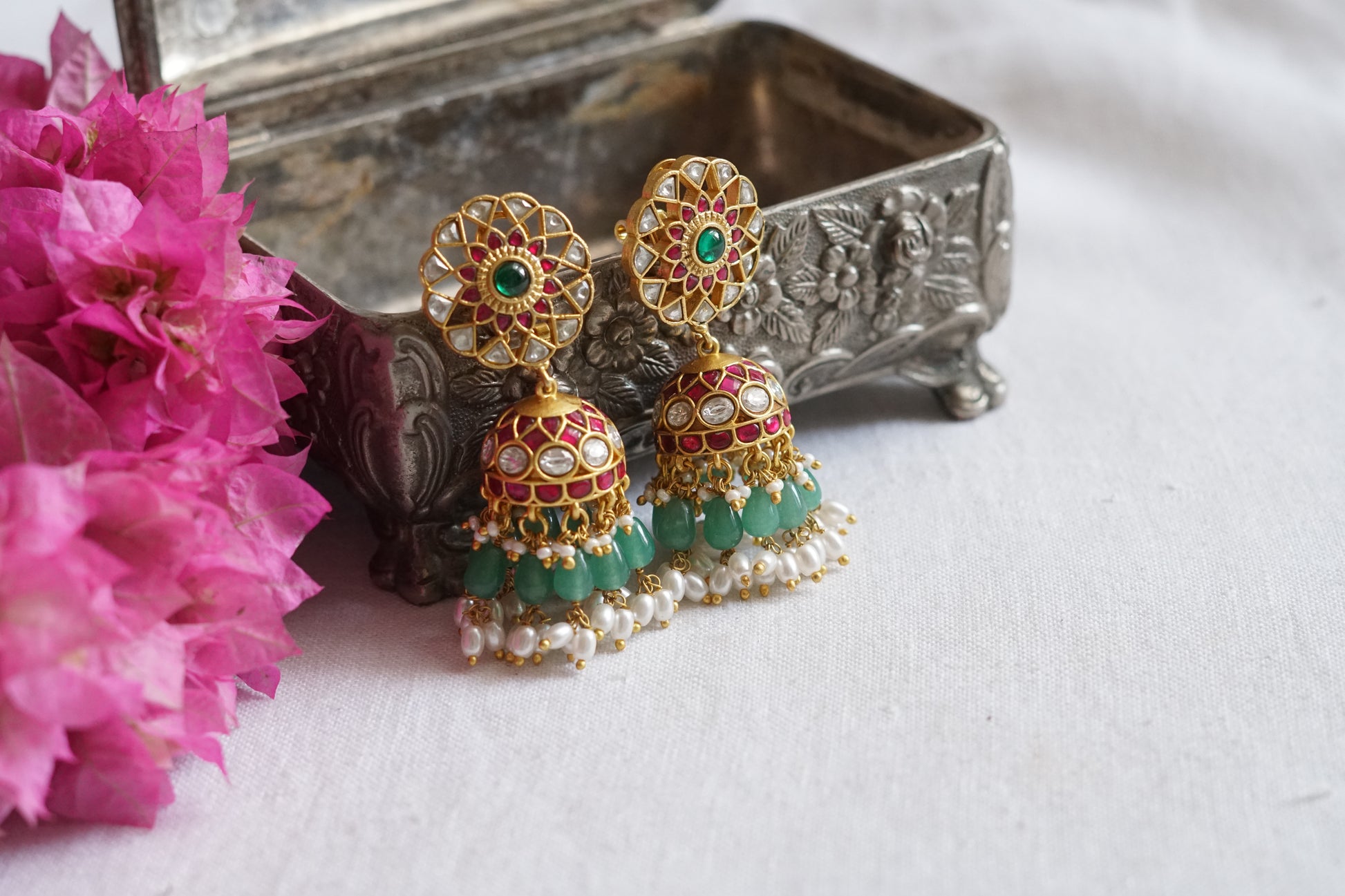 Kundan jhumki (1-5080)(K) - JEWELSTYLE
