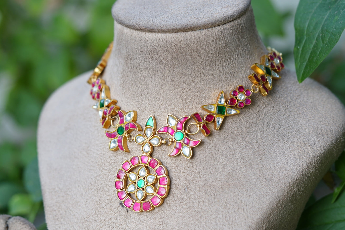 Kundan Navratan choker (4-6469)(R)(PREORDER)