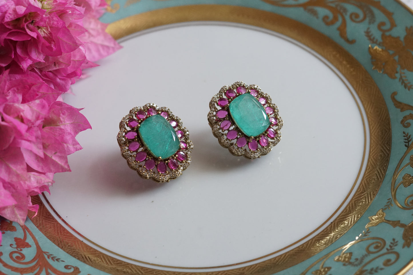 Polki Studs (1-5085)(B) - JEWELSTYLE