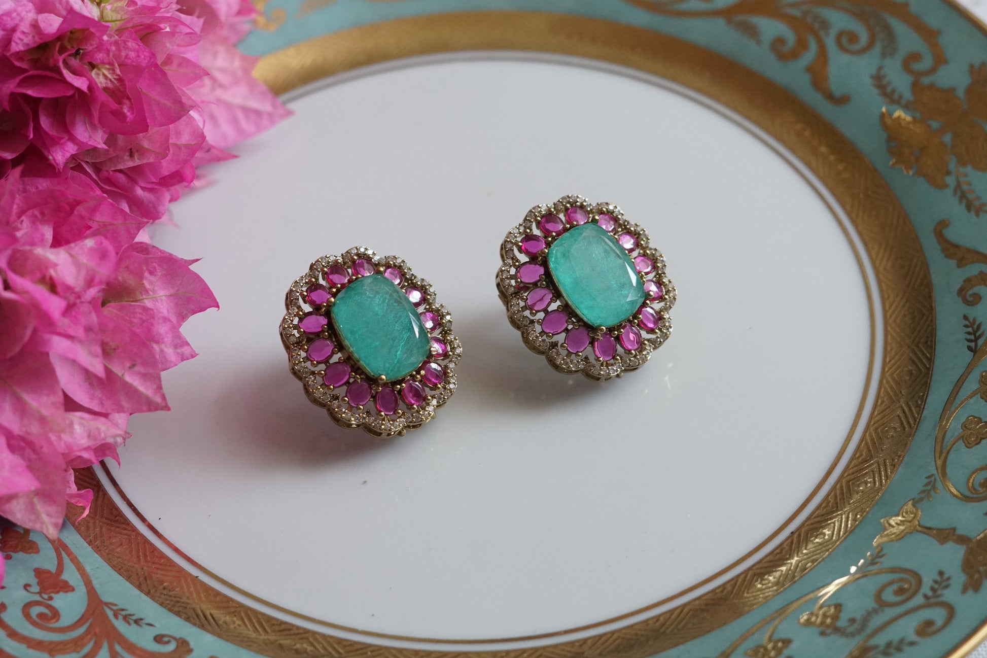 Polki Studs (1-5085)(B) - JEWELSTYLE
