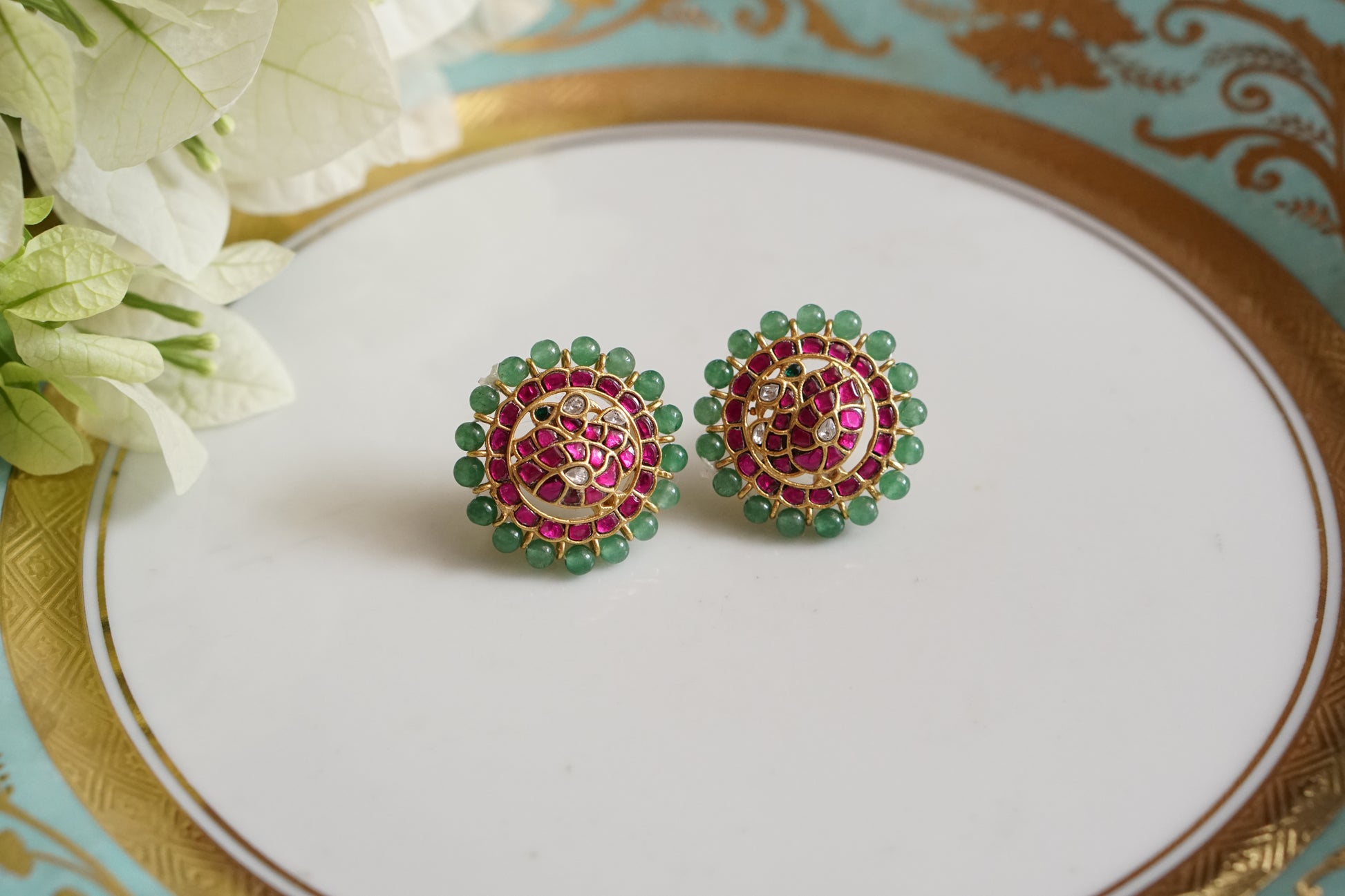 Kundan Studs (1-4252)(K) - JEWELSTYLE