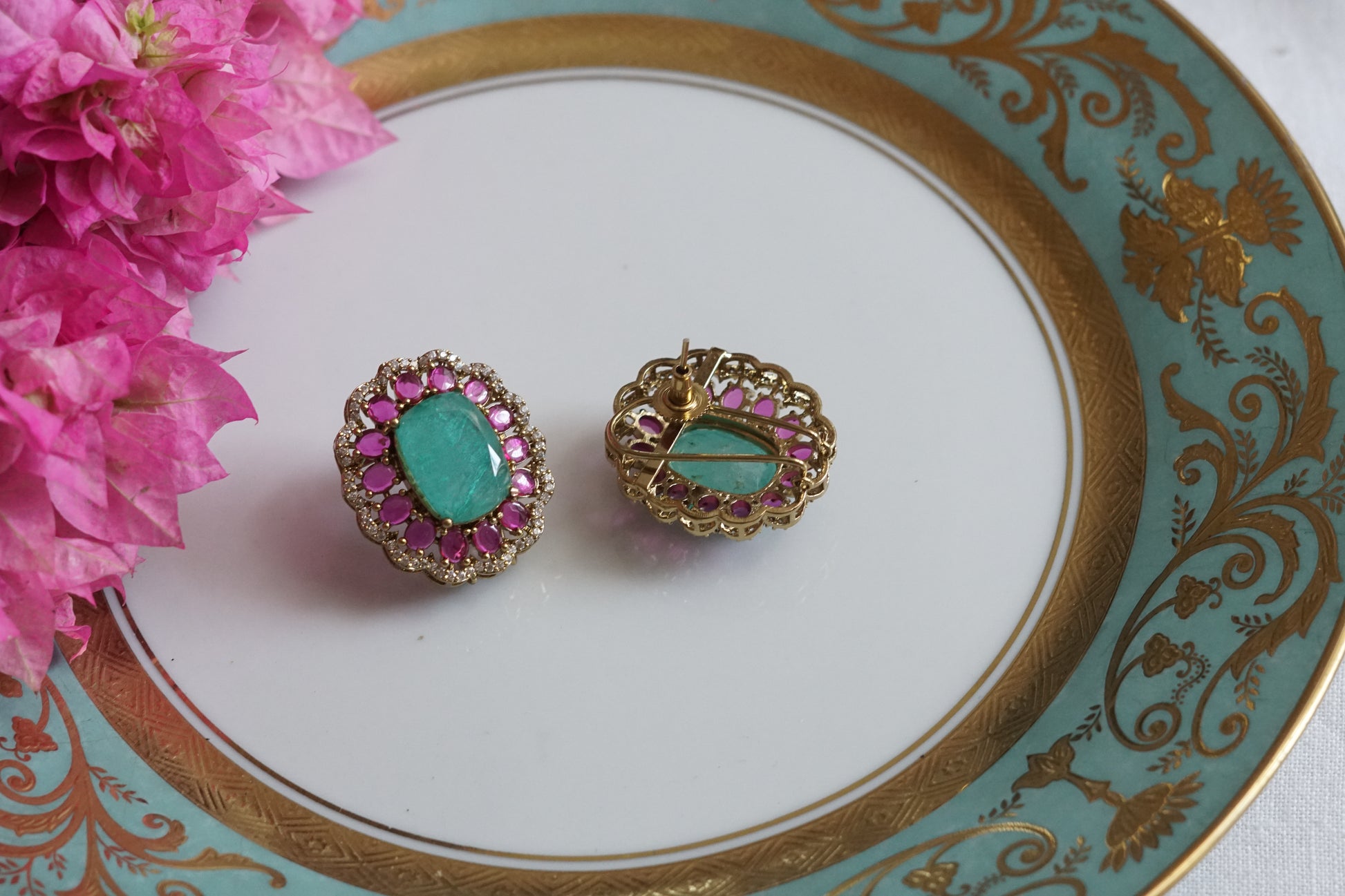 Polki Studs (1-5085)(B) - JEWELSTYLE
