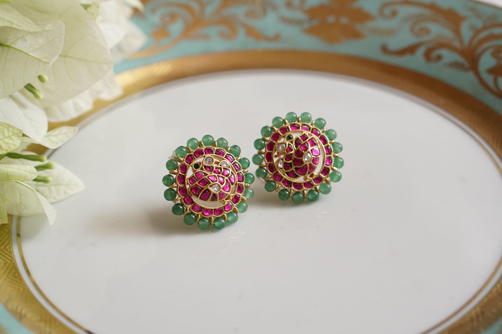 Kundan Studs (1-4252)(K) - JEWELSTYLE