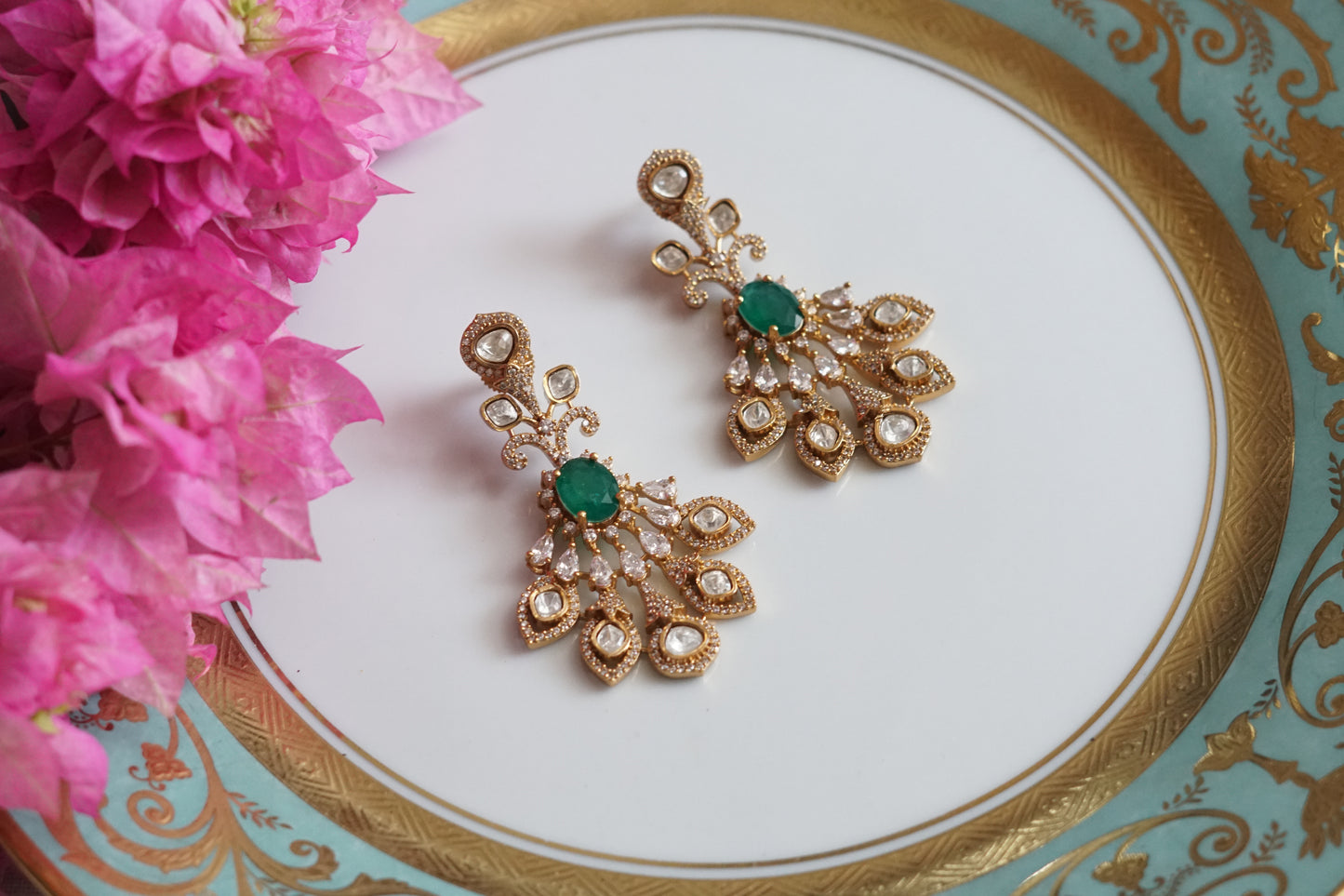 Polki Earrings (1-5088)(B) - JEWELSTYLE