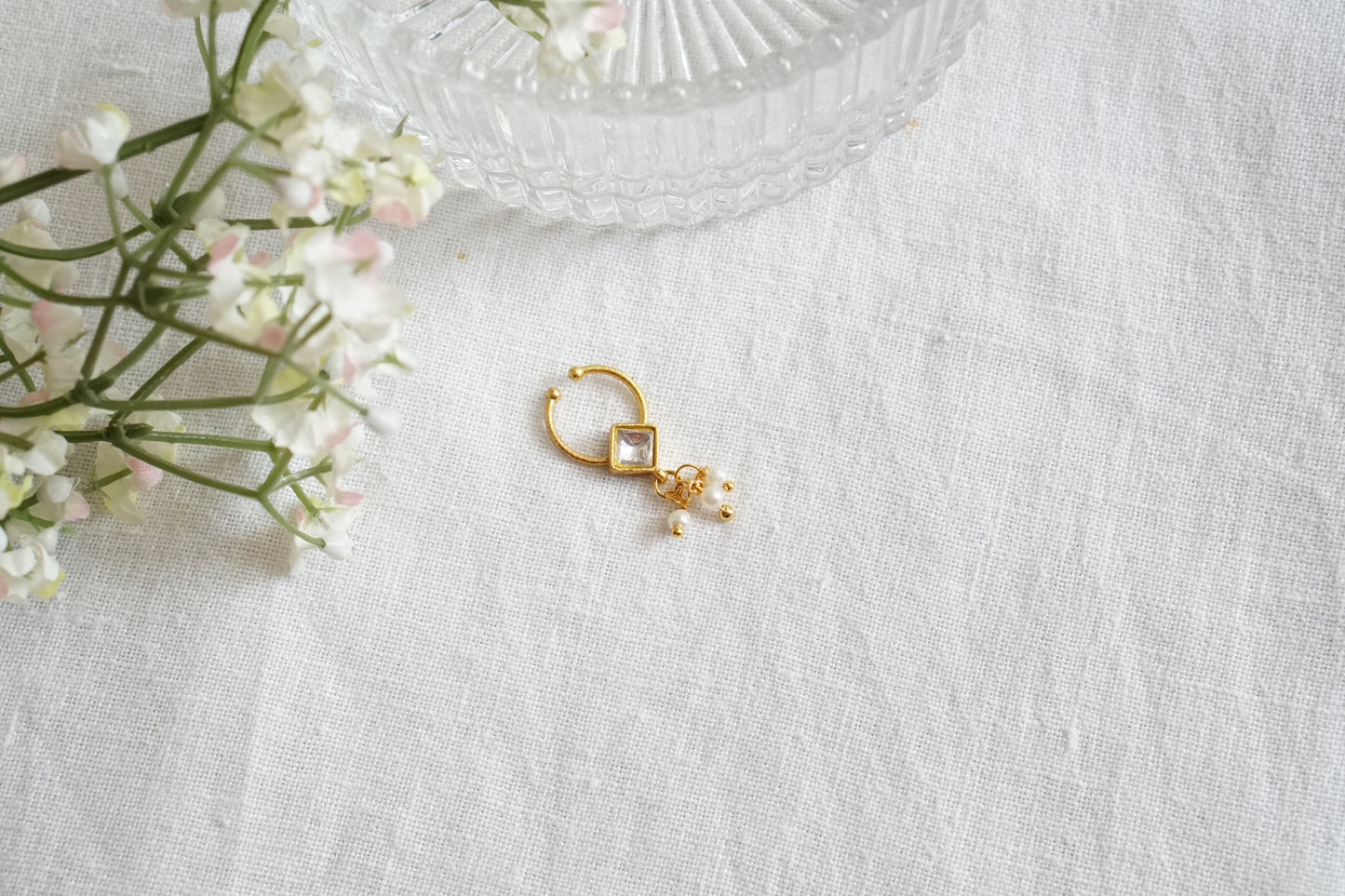 Kundan septum nosering(2-220)(AK) - JEWELSTYLE