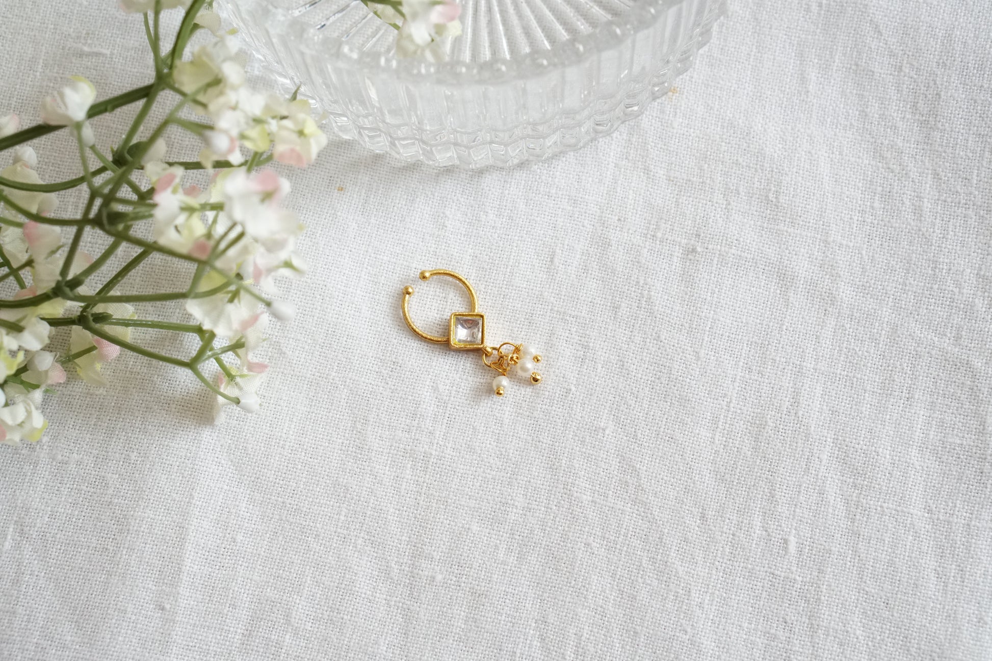 Kundan septum nosering(2-220)(AK) - JEWELSTYLE