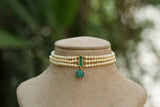 Green stone kundan Choker (4-8204)