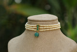 Green stone kundan Choker (4-8204)
