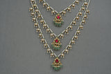 Kundan 3 line Ranihaar necklace (4-6850)(R)(PREORDER)
