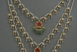Kundan 3 line Ranihaar necklace (4-6850)(R)(PREORDER)