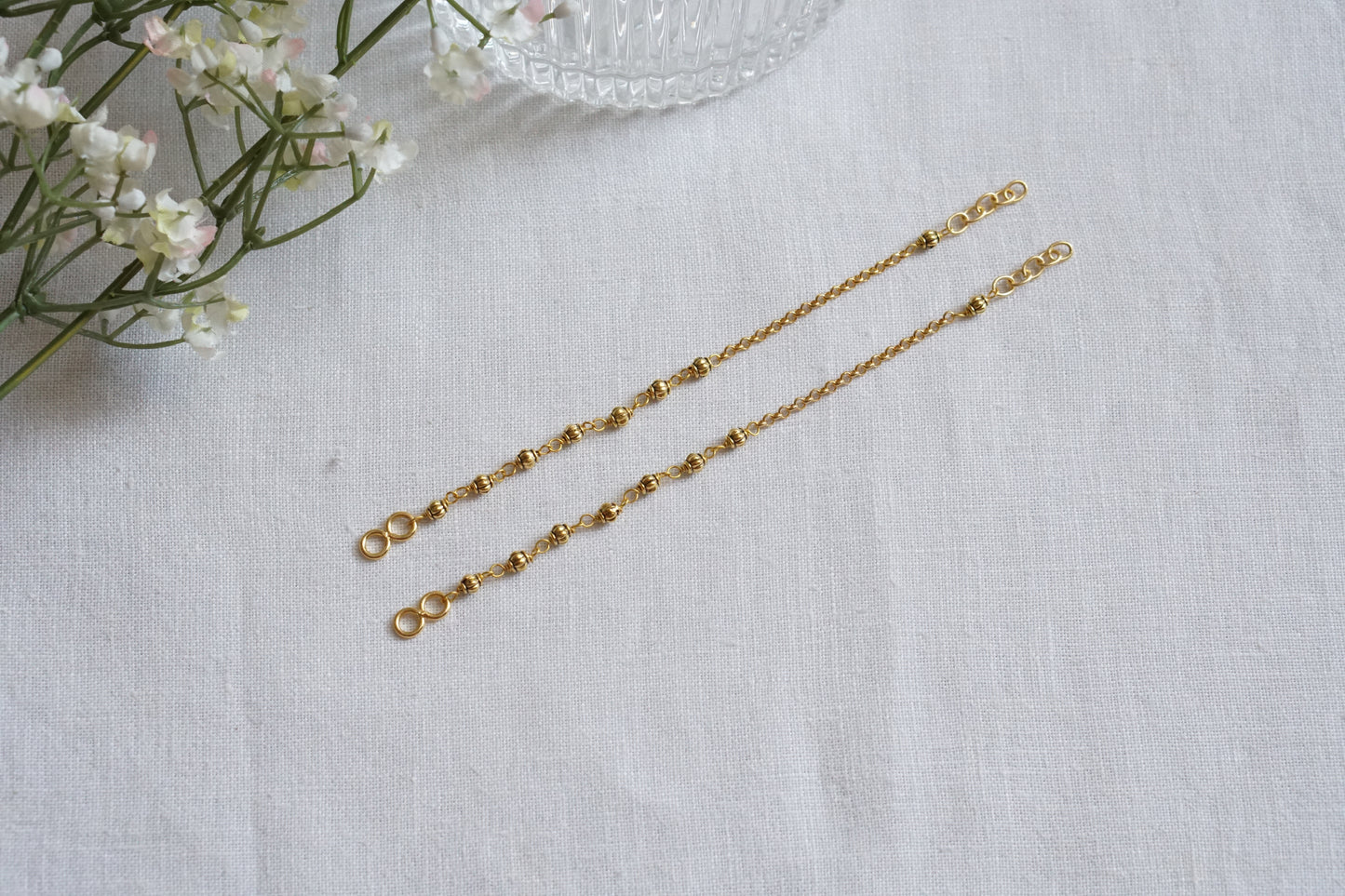 Golden Beads Earchain(9-366)(N) - JEWELSTYLE