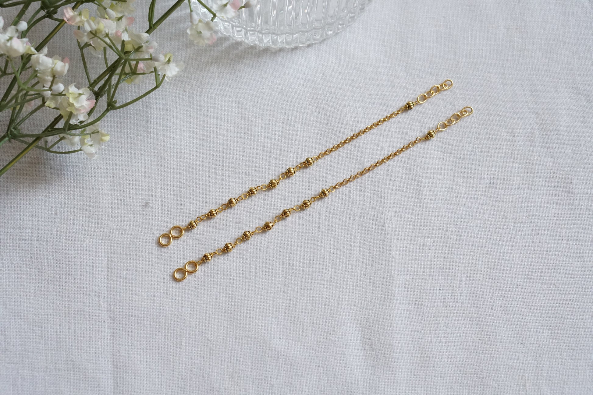 Golden Beads Earchain(9-366)(N) - JEWELSTYLE